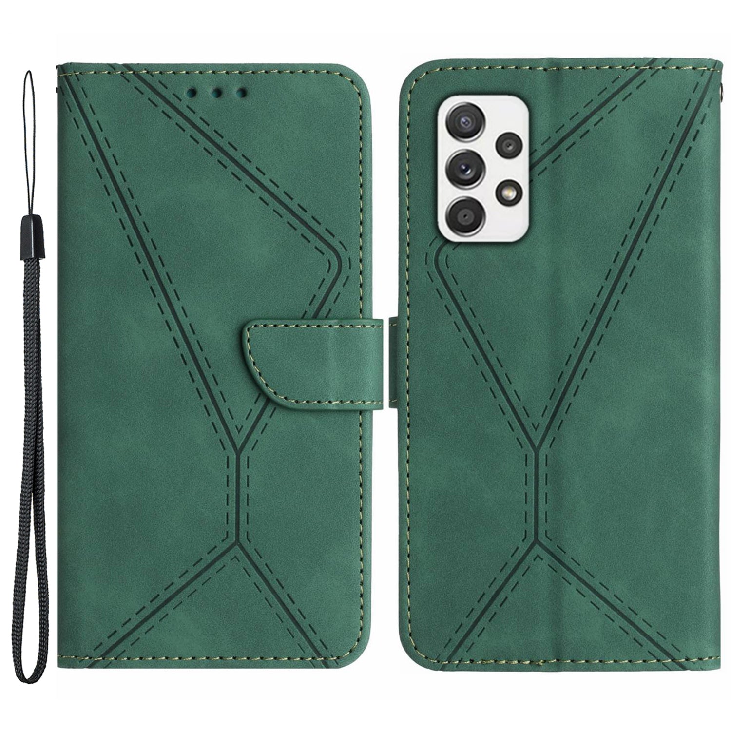 For Samsung Galaxy A52 4G / A52 5G / A52s 5G PU Leather Case HT05 Skin-touch Wallet Phone Shell with Strap For Samsung Galaxy A52 4G / A52 5G / A52s 5G PU Leather Case HT05 Skin-touch Wallet Phone Shell with Strap